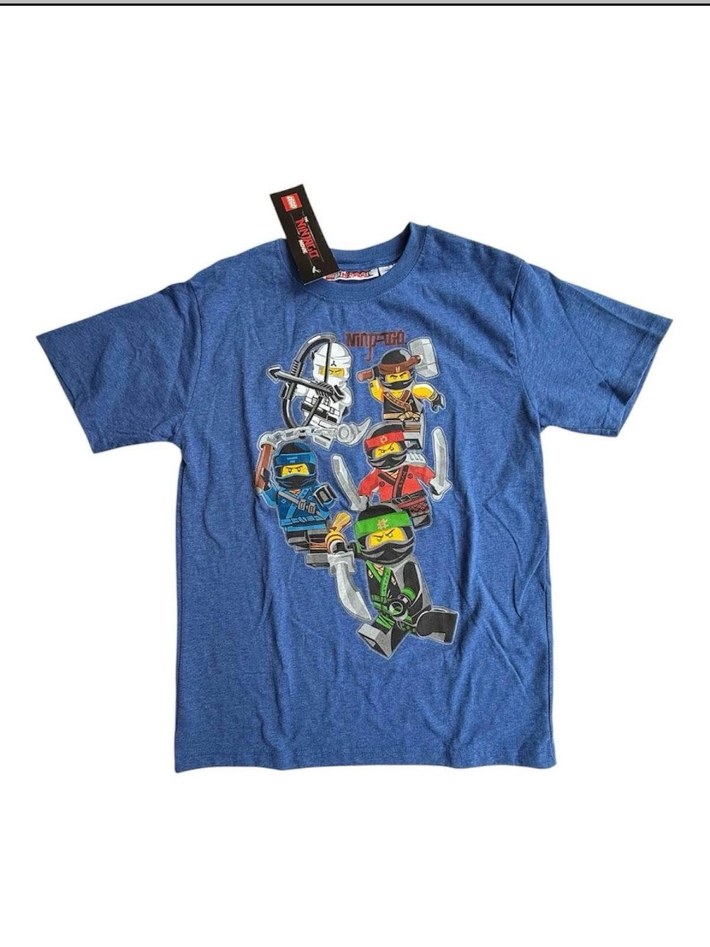 NWT! LEGO Ninjago Kids Blue Graphic Tee (Size 14/16)